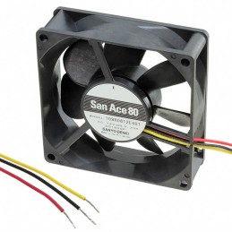 1 pcs : 109R0812E401 - FAN AXIAL 80X25MM 12VDC WIRE