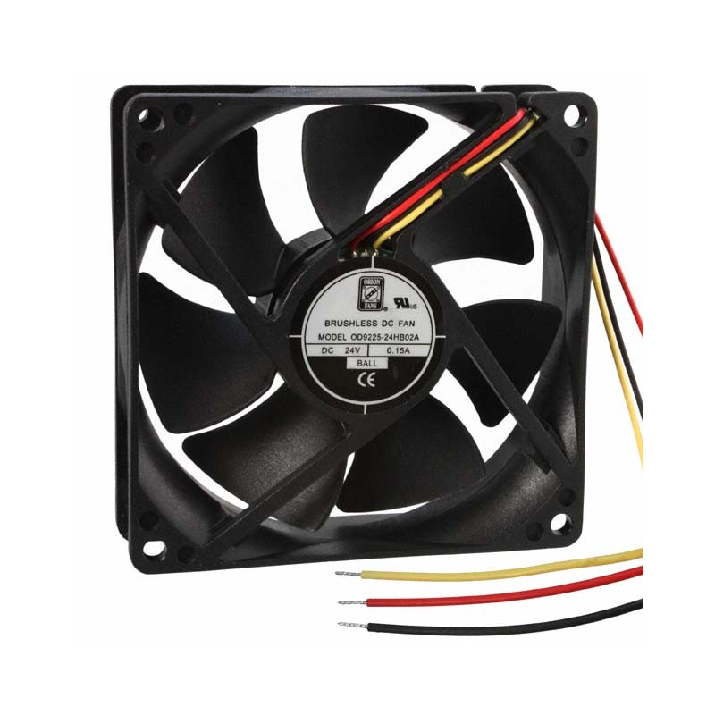 1 pcs : OD9225-24HB02A - FAN AXIAL 92.5X25MM 24VDC WIRE