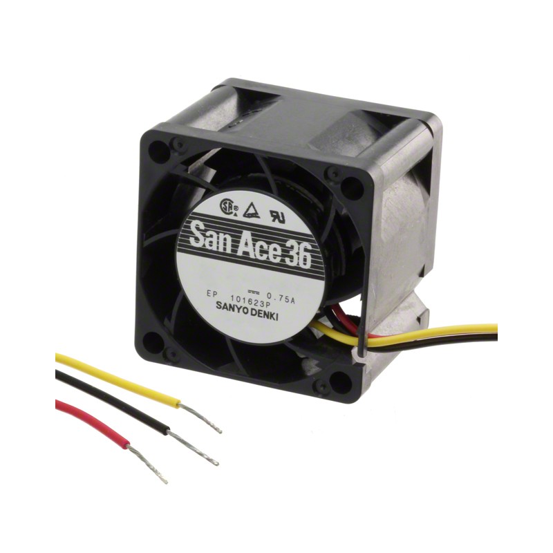 1 pcs : 9GV3612G301 - FAN AXIAL 36X28MM 12VDC WIRE