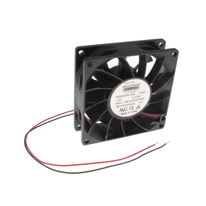 1 pcs : MS8025H12B-FHR-2EM - FAN AXIAL 80X25.2MM 12VDC WIRE