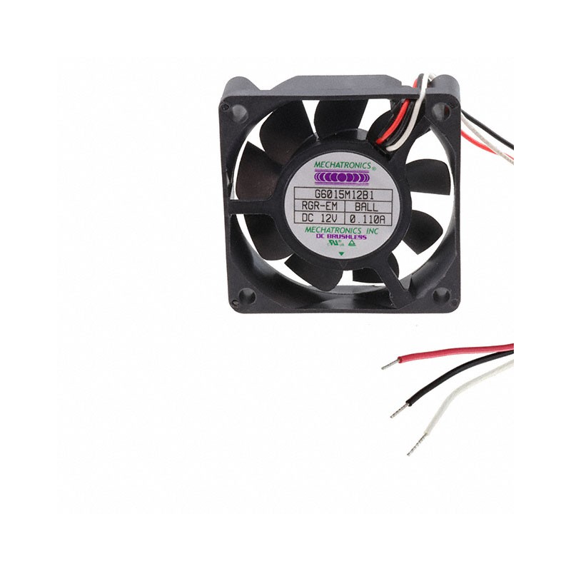 1 pcs : G6015M12B1-RGR-EM - FAN AXIAL 60X15.3MM 12VDC WIRE