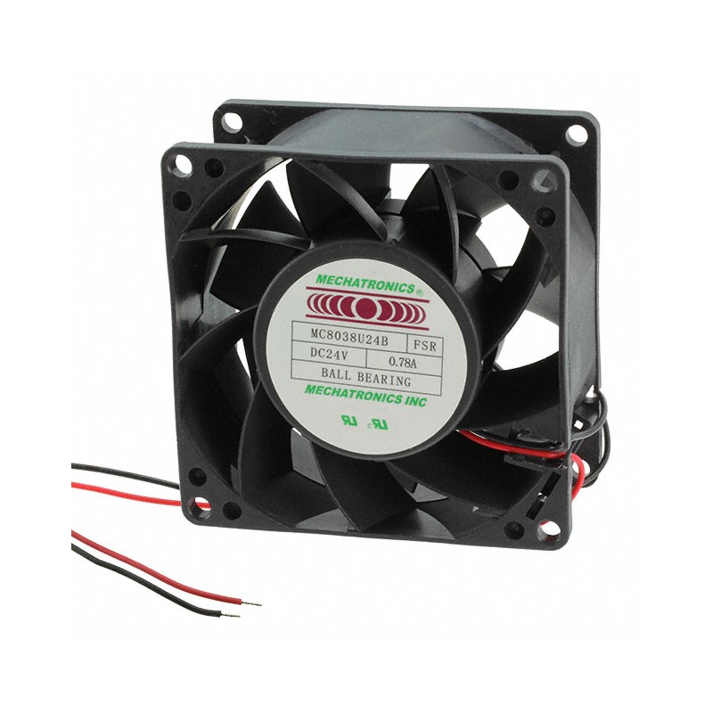 1 pcs : MB8025X24B3-FSR - FAN 80X25MM BALL 24VDC WIRE