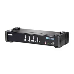 1 pcs - Aten 4 Port USB DVI KVM Switch, 3.5 mm Stereo 1920 x 1200 Maximum Resolution