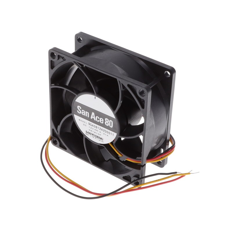 1 pcs : 9GA0812A2D0011 - FAN AXIAL 80X32MM 12VDC WIRE