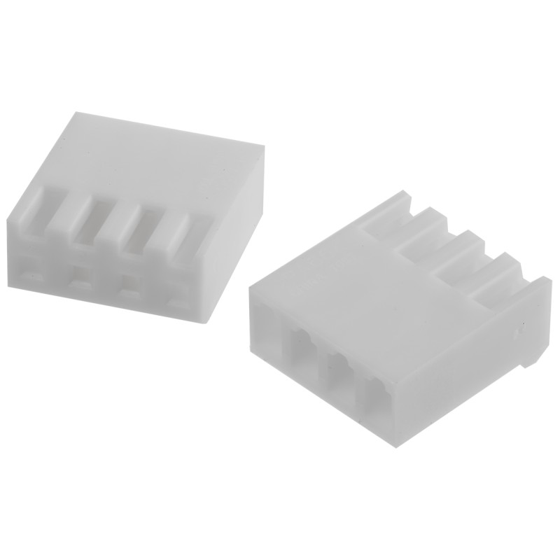 10 pcs - TE Connectivity, SL-156 Female Connector Housing, 3.96mm Pitch, 4 Way, 1 Row