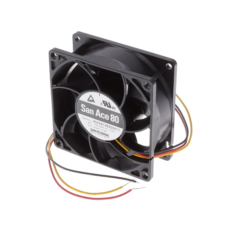 1 pcs : 9GA0812B2D0011 - FAN AXIAL 80X32MM 12VDC WIRE