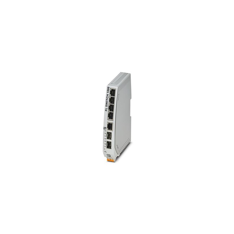 1 pcs - Phoenix Contact FL SWITCH 1000 Series DIN Rail Mount Unmanaged Ethernet Switch, 5 RJ45 Ports, 10/100/1000Mbit/s