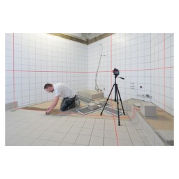 1 pcs - Bosch GLL 3-80, 630 - 650nm Red, 3 Line Line laser
