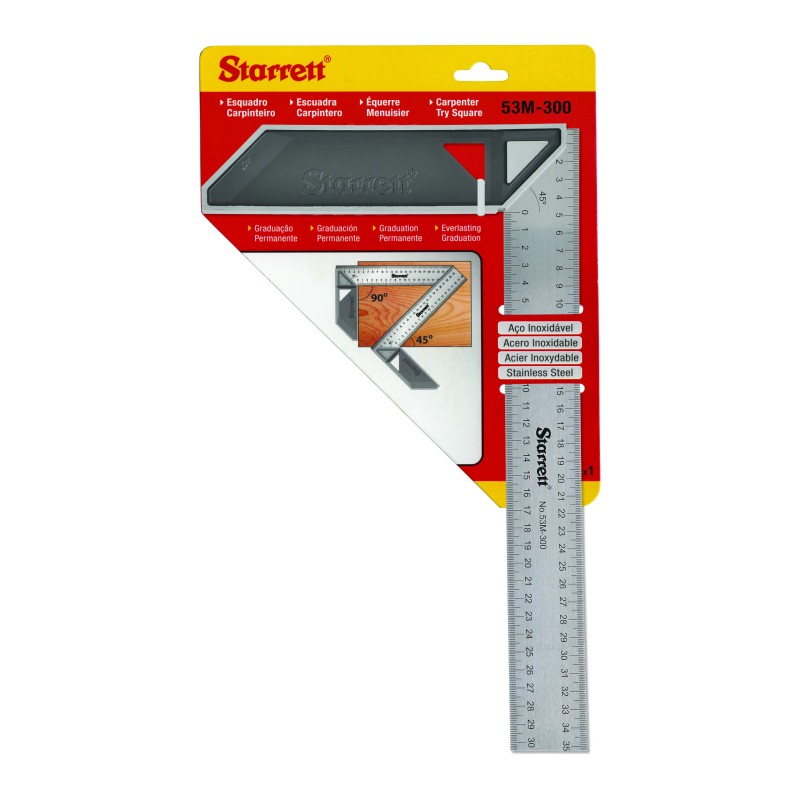 1 pcs - Starrett 300 mm Engineers Try Square
