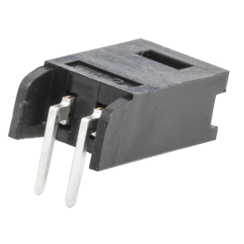 10 pcs - TE Connectivity AMPMODU MOD II Series Right Angle Through Hole PCB Header, 2 Contact(s), 2.54mm Pitch, 1 Row(s),