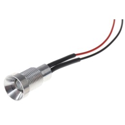 1 pcs - Oxley Blue Panel Mount Indicator, 8mm Mounting Hole Size, Lead Wires Termination, IP67