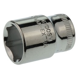 1 pcs - Bahco 1/4 in Drive 13mm Standard Socket, 6 point, 24.7 mm Overall Length