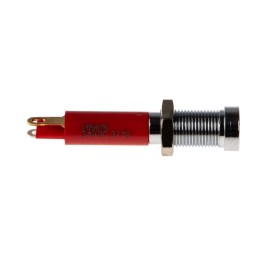 1 pcs - RS PRO Red Panel Mount Indicator, 24V dc, 6mm Mounting Hole Size, Solder Tab Termination
