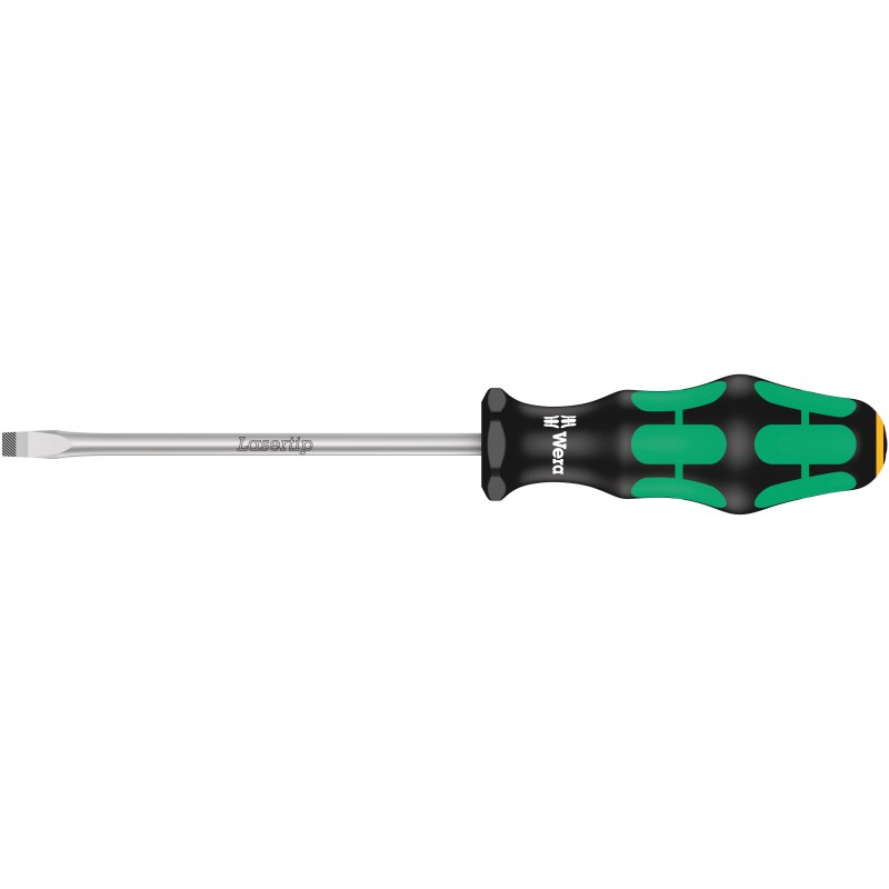 1 pcs - Wera Slotted Screwdriver, 6 mm Tip, 125 mm Blade, 230 mm Overall