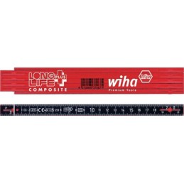 1 pcs - Wiha 2m Glass Fiber Reinforced Polyamide Imperial Folding Ruler