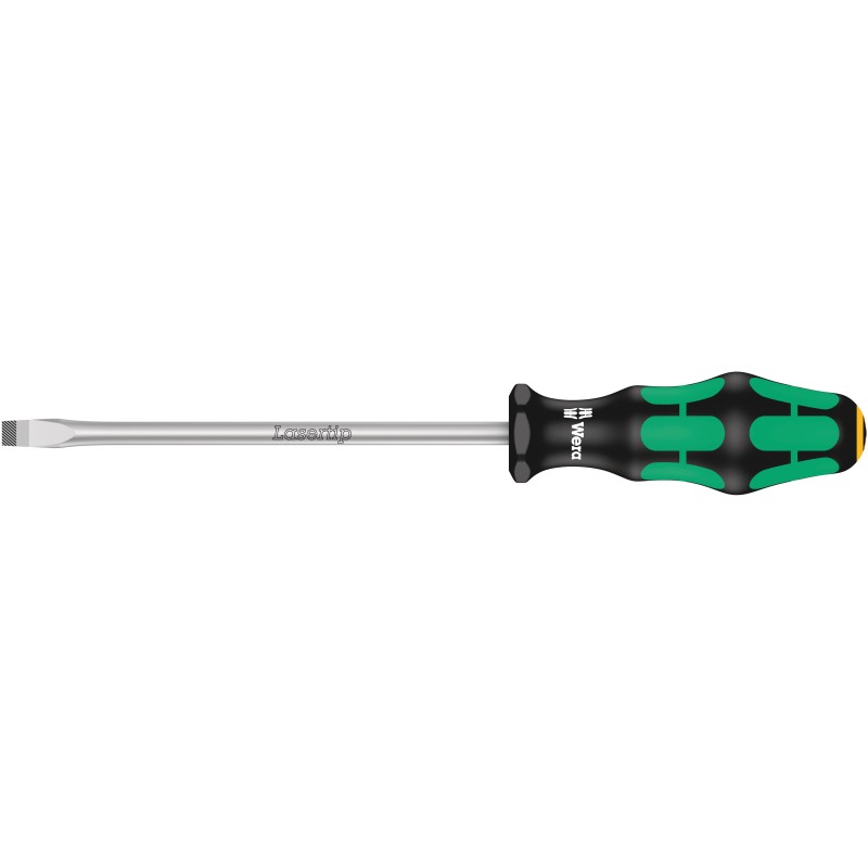 1 pcs - Wera Slotted Screwdriver, 7 mm Tip, 150 mm Blade, 255 mm Overall
