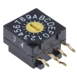 1 pcs - KNITTER-SWITCH 16 Way Through Hole DIP Switch, Rotary Flush Actuator