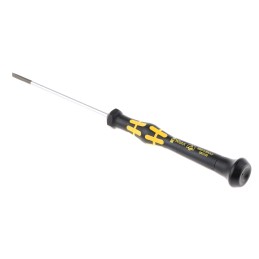 1 pcs - Wera Slotted Precision Screwdriver, 3.0 x 0.50 mm Tip, 80 mm Blade, 177 mm Overall