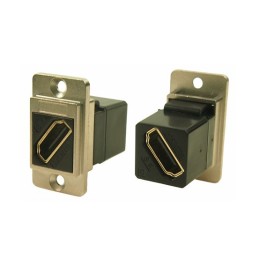 1 pcs - RS PRO 29 mm x 35.5 mm x 19 mm 1 Way Female to Female Feedthrough HDMI Connector 40 V ac