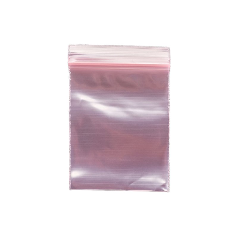 1 pcs : 5881 - PINK ANTI-STATIC ZIP TOP BAG - 2