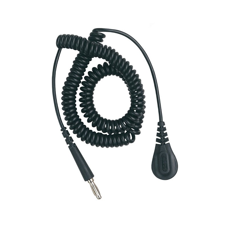 1 pcs : 09480 - CORD ESD ECONO 6'COILED 4MM SNAP