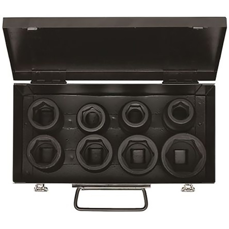 1 pcs - Bahco 8-Piece Metric 3/4 in Impact Socket Set , 6 point