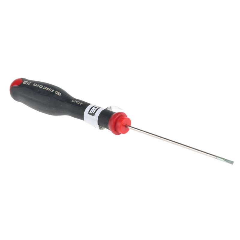 1 pcs - Facom Slotted Screwdriver, 2 x 0.4 mm Tip, 75 mm Blade, 169 mm Overall