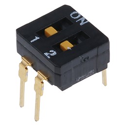 50 pcs - Omron 2 Way Through Hole DIP Switch DPST