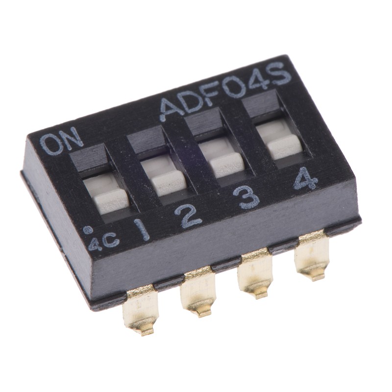 1 pcs - TE Connectivity 4 Way Surface Mount DIP Switch 4PST