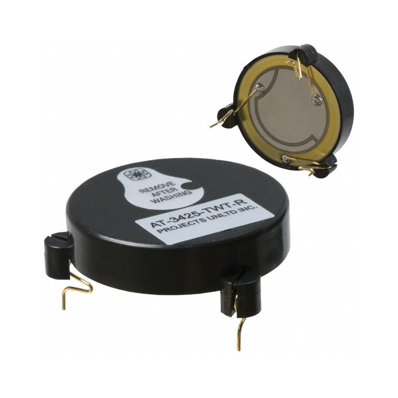 1 pcs : AT-3425-TWT-R - BUZZER PIEZO 12V 33.6MM TH