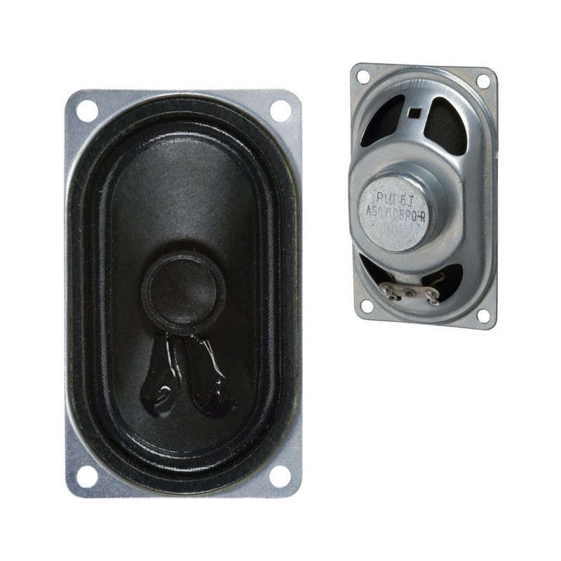 1 pcs : AS07108PO-WR-R - SPEAKER 8OHM 3W TOP PORT 86DB