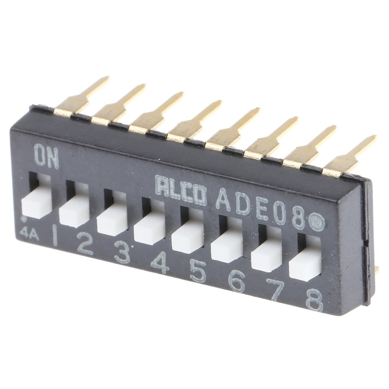 250 pcs - TE Connectivity 8 Way Through Hole DIP Switch SPST, Extended Slide Actuator