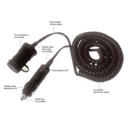 1 pcs : ZA5070 - AUTO CBL ASSY W/SKT 12V 5A W/LED