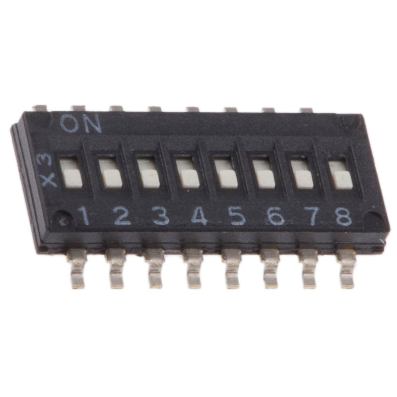 50 pcs - Omron 8 Way Surface Mount DIP Switch 8P