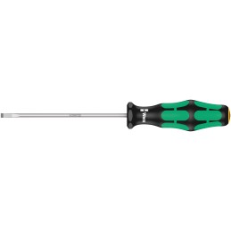 1 pcs - Wera Slotted Screwdriver, 3.5 mm Tip, 100 mm Blade, 181 mm Overall