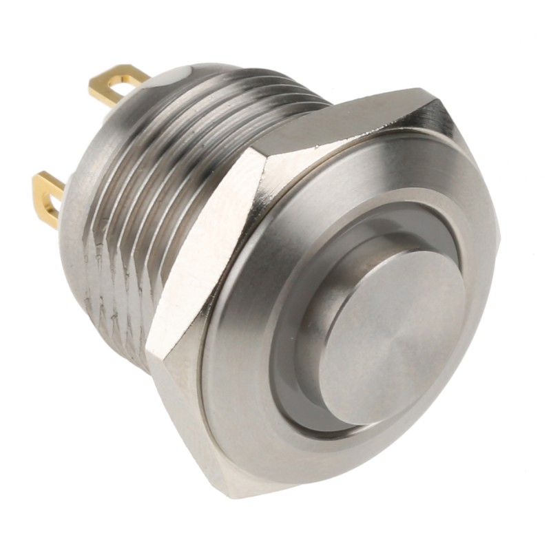 1 pcs - RS PRO Illuminated Push Button Switch, Momentary, Panel Mount, 16mm Cutout, SPST, Blue LED, 36V dc, IP67