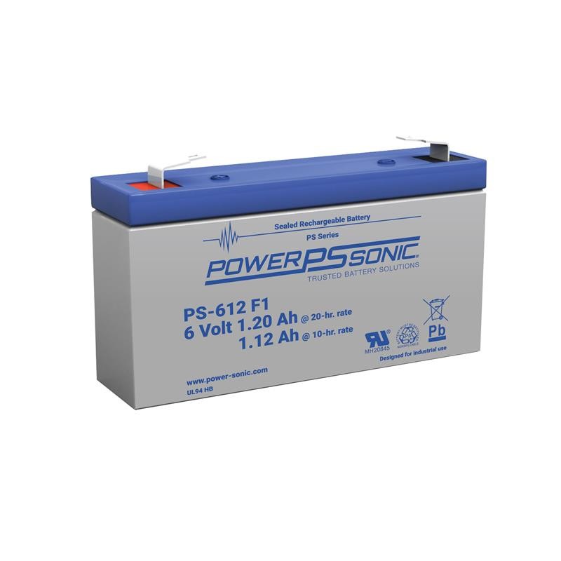 1 pcs : PS-612 F1 - BATTERY LEAD ACID 6V 1.2AH