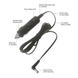 1 pcs : ZA5077 - AUTO CBL ASSY W/PLG 12V 3A W/LED