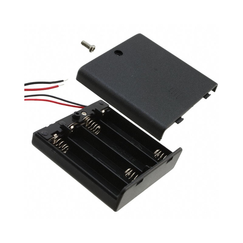 1 pcs : SBH341AS - BATT HOLDER AA 4 CELL 6' LEADS