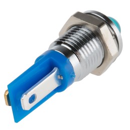 1 pcs - RS PRO Blue Panel Mount Indicator, 2V dc, 8mm Mounting Hole Size, Solder Tab Termination