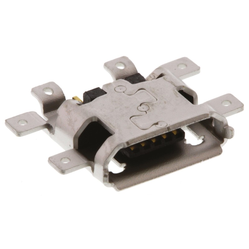 5 pcs - Molex Right Angle, SMT, Socket Type B 2.0 USB Connector