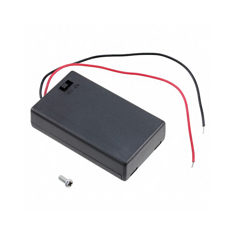 1 pcs : SBH431-1AS - BATT HOLDER AAA 3 CELL 6' LEADS