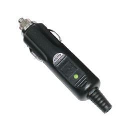 1 pcs : APP-001-GRN - AUTO PWR PLUG 12V 3A W/LED BLACK