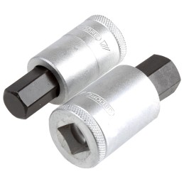 1 pcs - Gedore 9-Piece Metric 1/2 in Bit Socket Set , Hex Bit