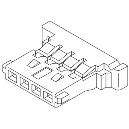 10 pcs - Molex, PanelMate Female Connector Housing, 1.25mm Pitch, 2 Way, 1 Row
