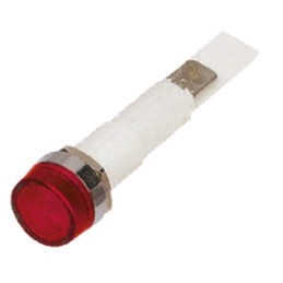 1 pcs - Arcolectric (Bulgin) Ltd Red Neon Panel Mount Indicator, 110V ac, 10mm Mounting Hole Size, Solder Tab Termination