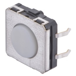 250 pcs - IP67 White Plunger Tactile Switch, SPST 50 mA @ 24 V dc 0.75mm