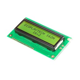 1 pcs - Displaytech 162H BC BW 162H Alphanumeric LCD Display, Yellow-Green on, 2 Rows by 16 Characters, Transflective