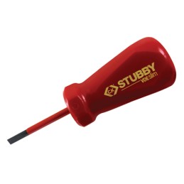 1 pcs - CK Slotted Insulated Stubby Screwdriver, 5.5 mm Tip, 46 mm Blade, VDE/1000V, 106 mm Overall