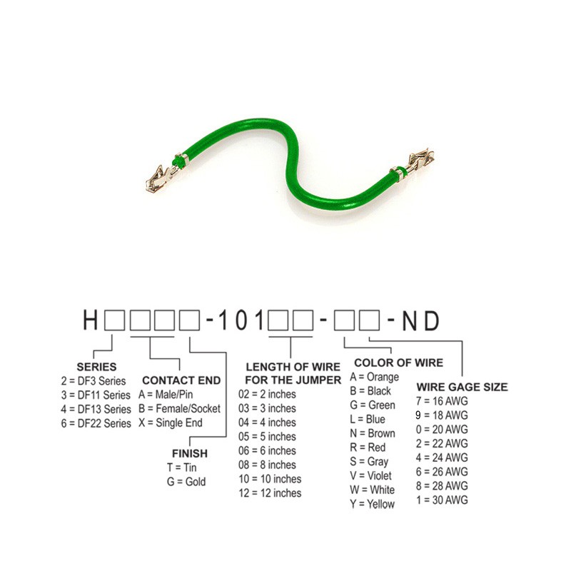 10 pcs : H4BBT-10110-G8 - JUMPER-H9992TR/1852GR/H9992TR10'